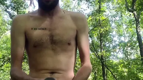 Guy Fucks Fleshlight in Woods Outdoor
