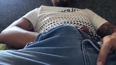 Solo Guy Masturbates at Home