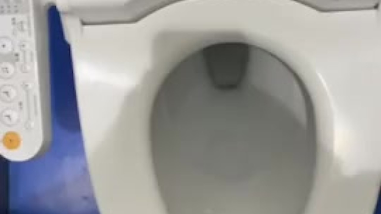 Guy Masturbates in School Toilet