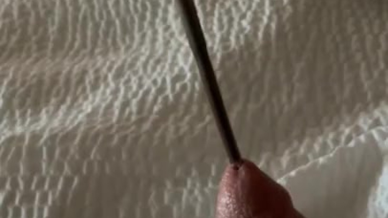 Guy Performs Sounding and Jacks Off