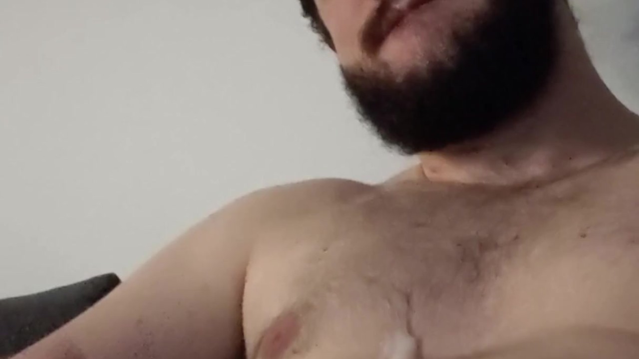 Bearded Otter Jerks Big Dick to Thick Load