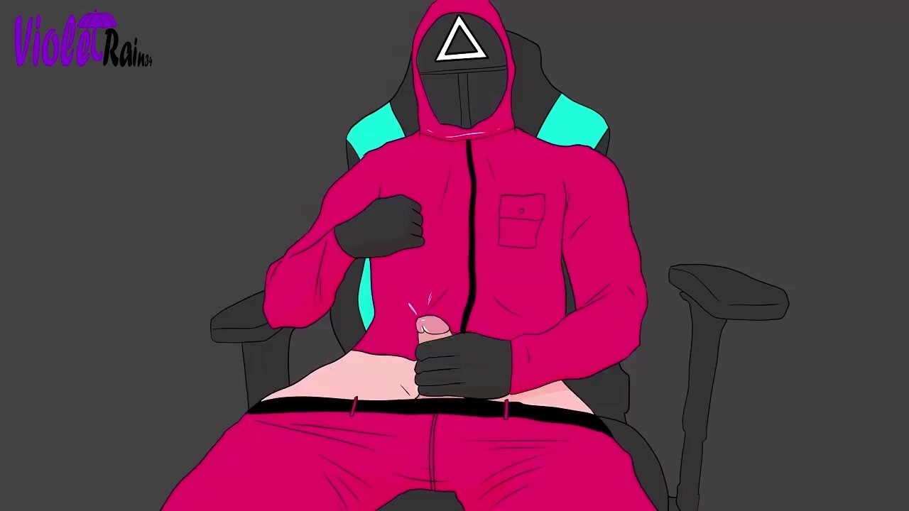 Masked Man Masturbates in Gamer Chair