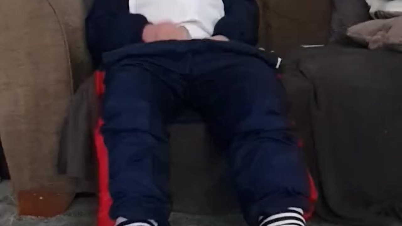 Jock Wears Nylon Tracksuit for Erotic Tease