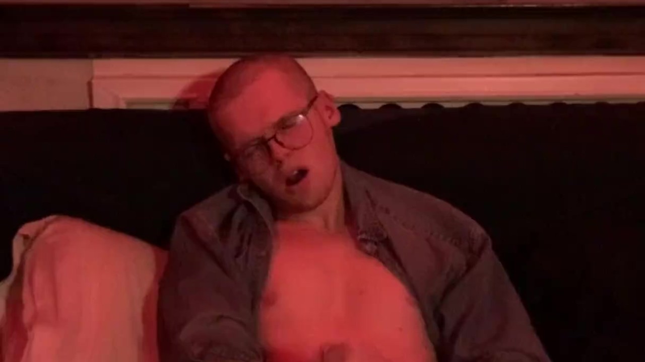 College Twink Jerks Off to Intense Orgasm