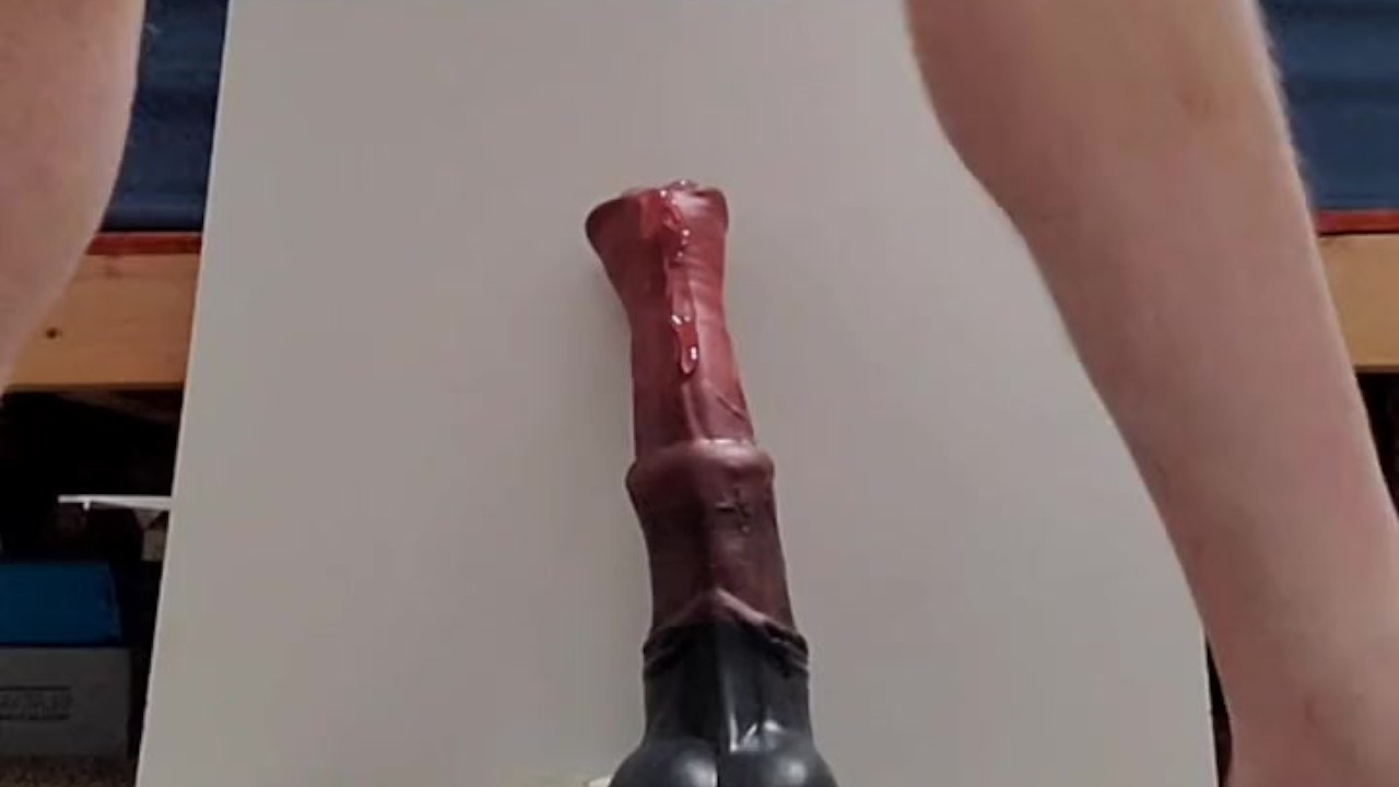 Huge Anal Gape with Bad Dragon Dildo