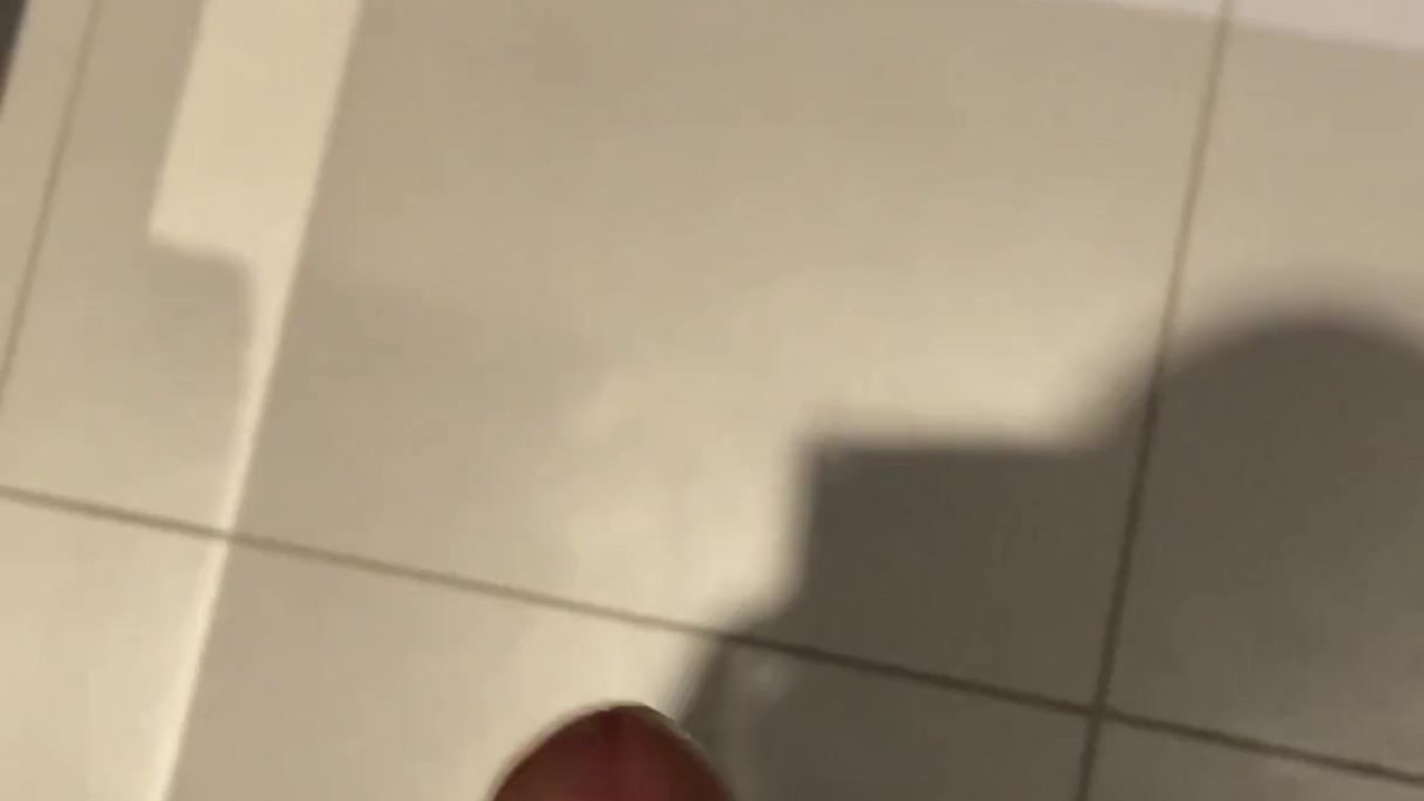 Guy Jerks Off in Public Bathroom