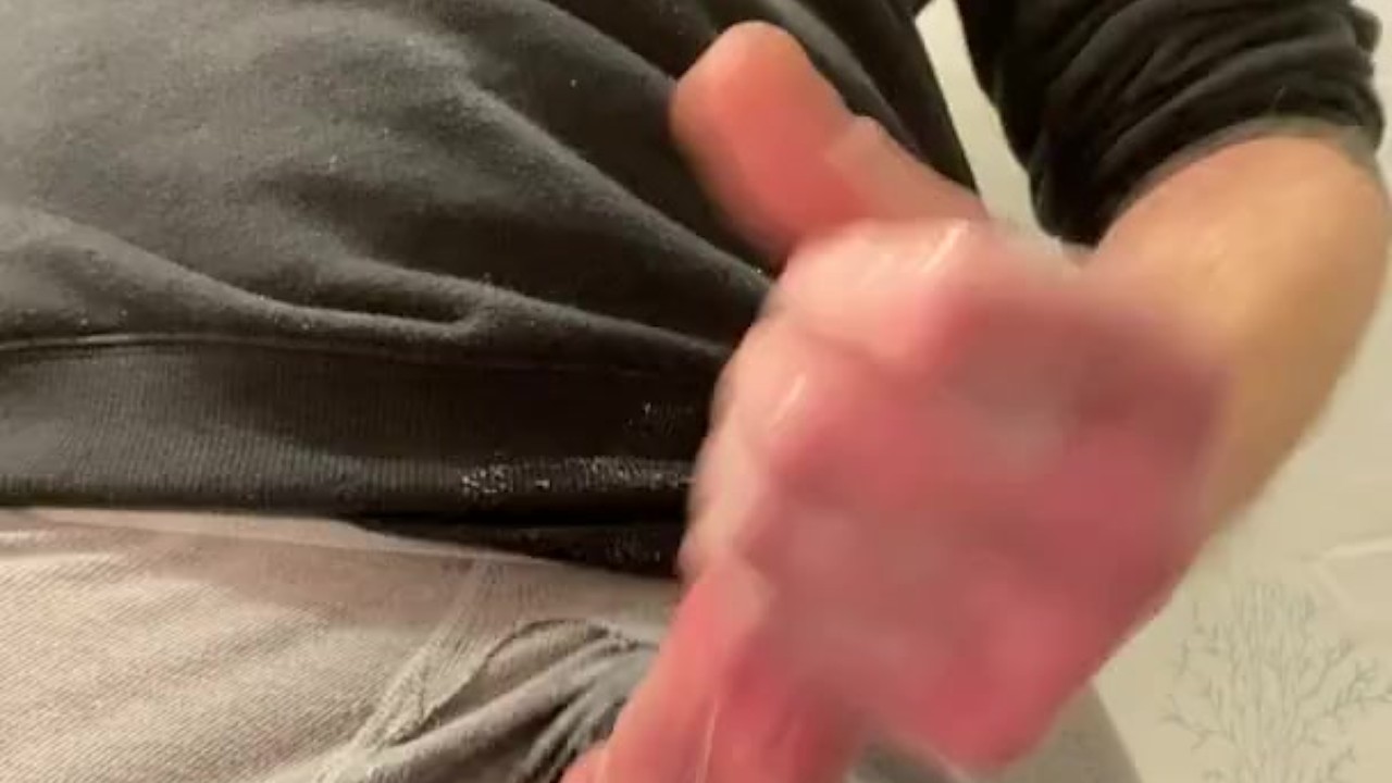 Guy Masturbates in Ripped Underwear