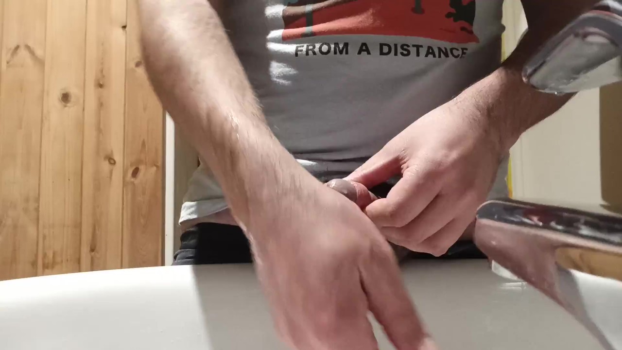 Guy Washes Hands with Warm Urine