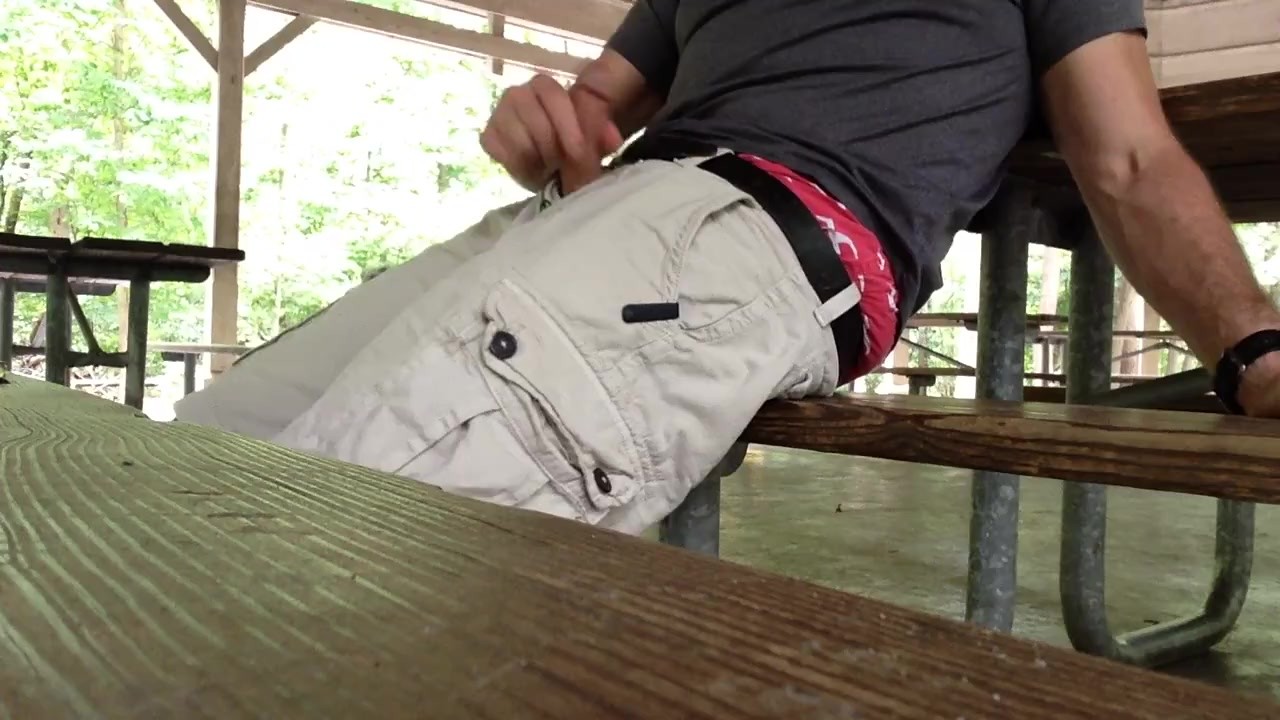 Guy Masturbates at Campground Picnic Area