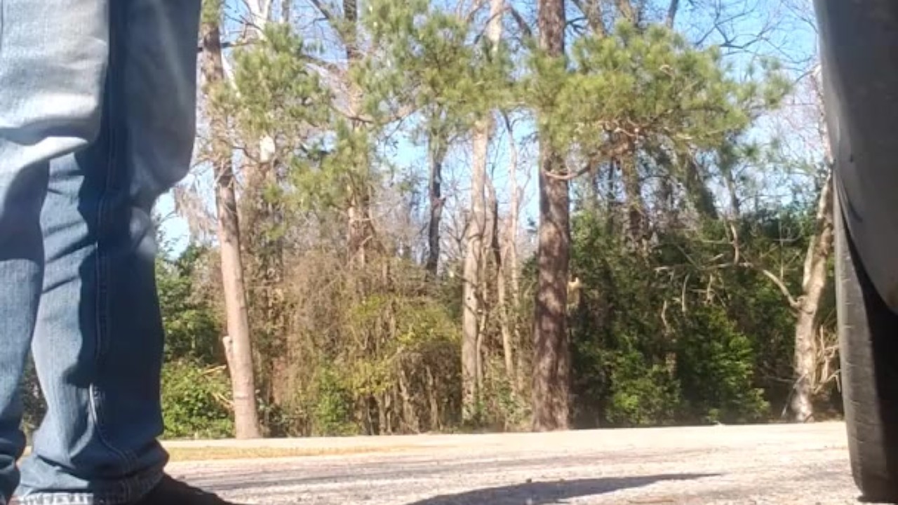 Ginger Guy Exposes Dick, Smokes, and Pisses Outside