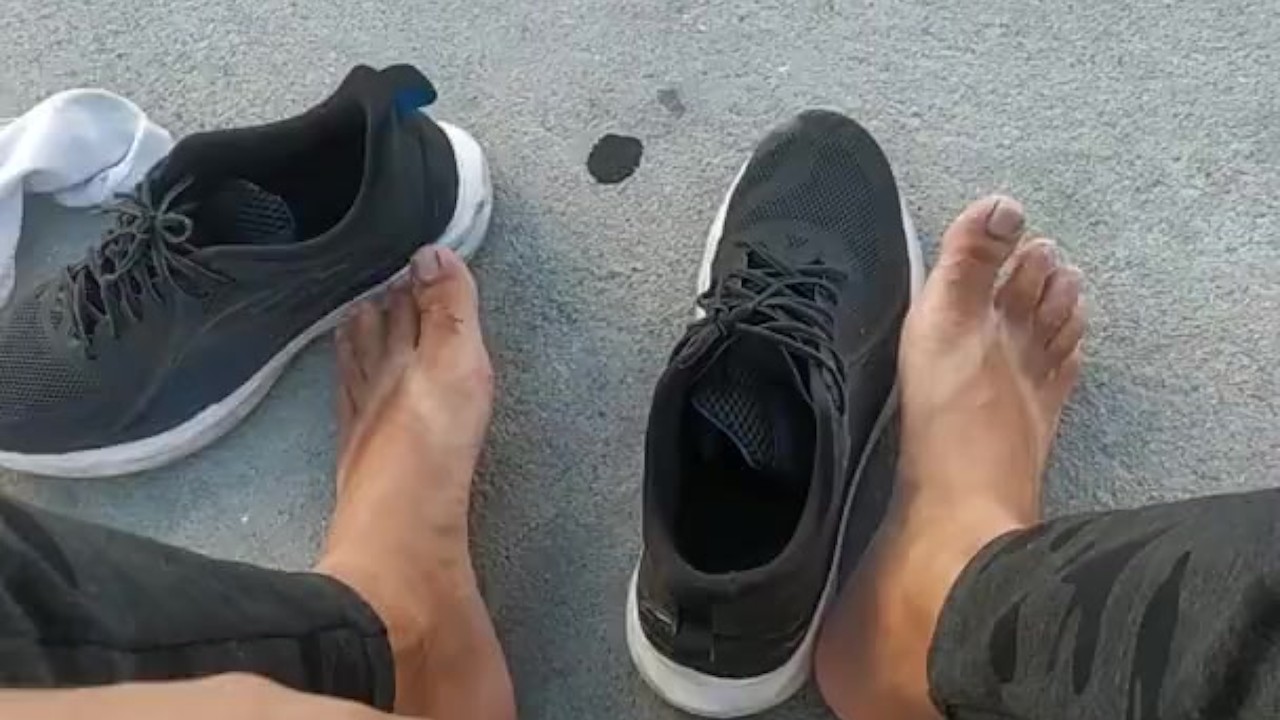 Sweaty Feet Worship After Gym
