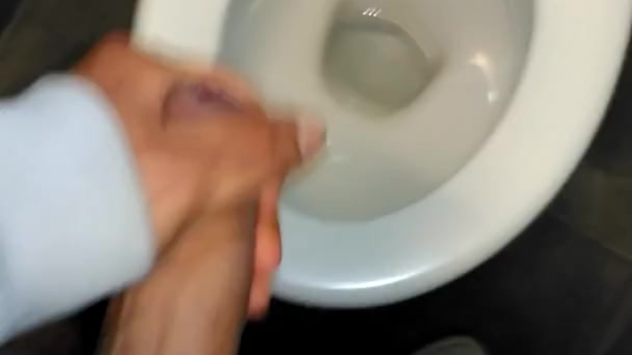 Public Cumshot with Dirty Cock Action