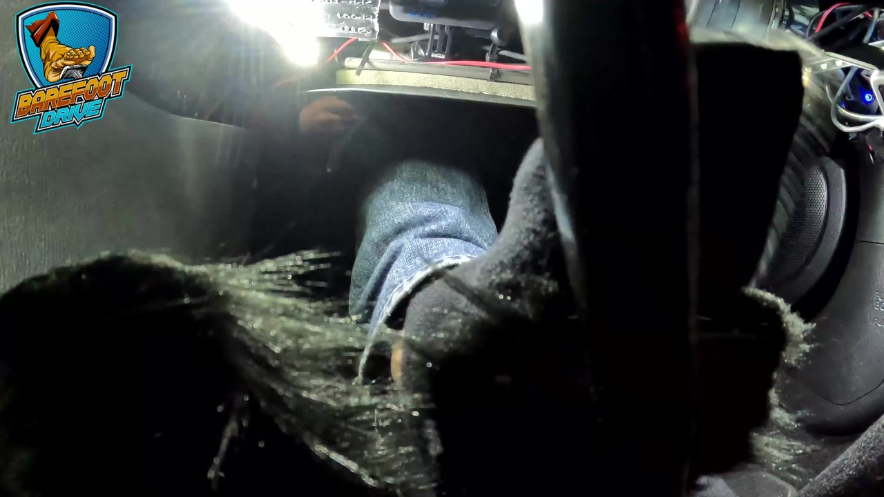 Gay Driver Tease in Socks from Back