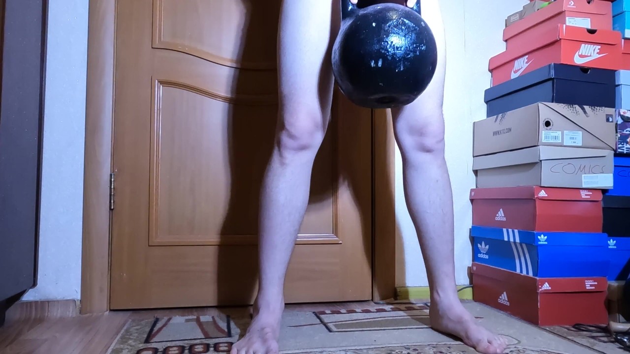 Gay Guy Dances with Kettlebell