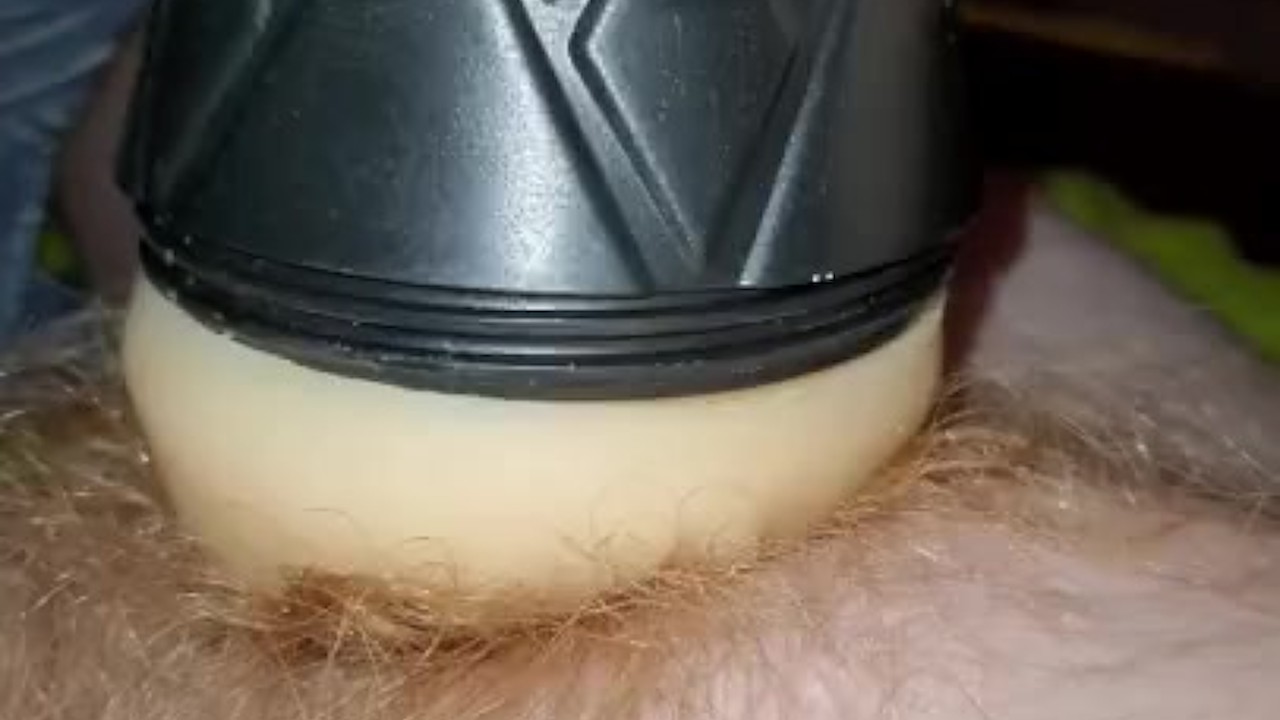 Guy Cums in Fleshlight for Quick Creampie