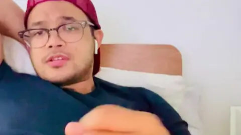 Asian Guy Jerks Off on Video Call