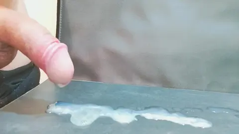 Guy with Uncut Cock Cums from Masturbation