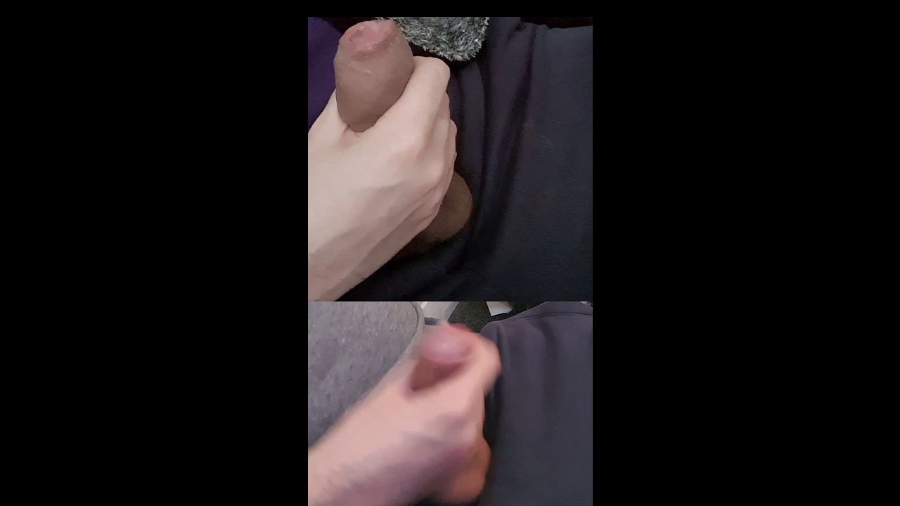 Guy Strokes Veiny Dicks with Pre-Cum