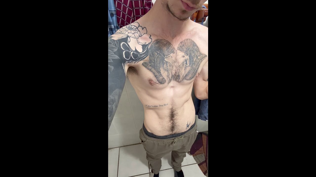 Hairy Skinny Guy Shows Off Body