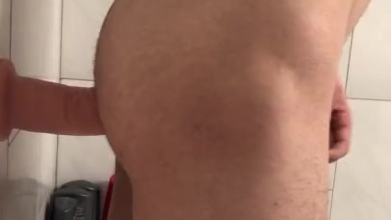 Twink Plays with Huge Dildo Solo