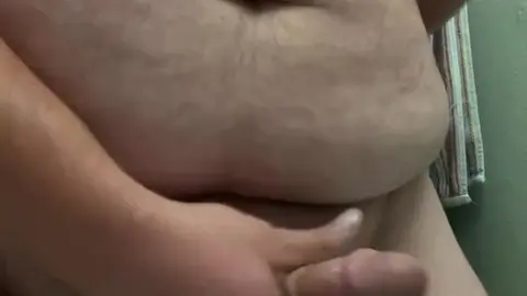 Hairy Bear Cub Masturbates Before Shower