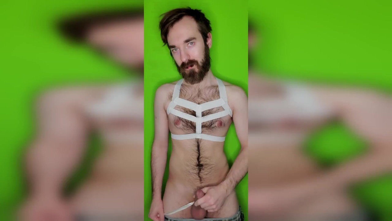 Hairy Guy Masturbates on Camera