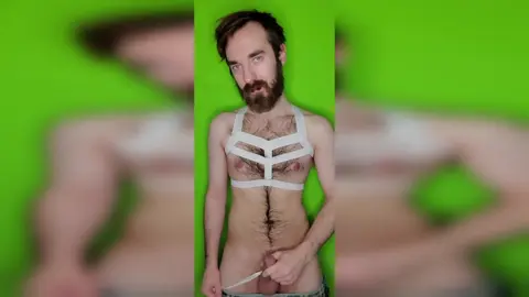 Hairy Guy Masturbates on Camera
