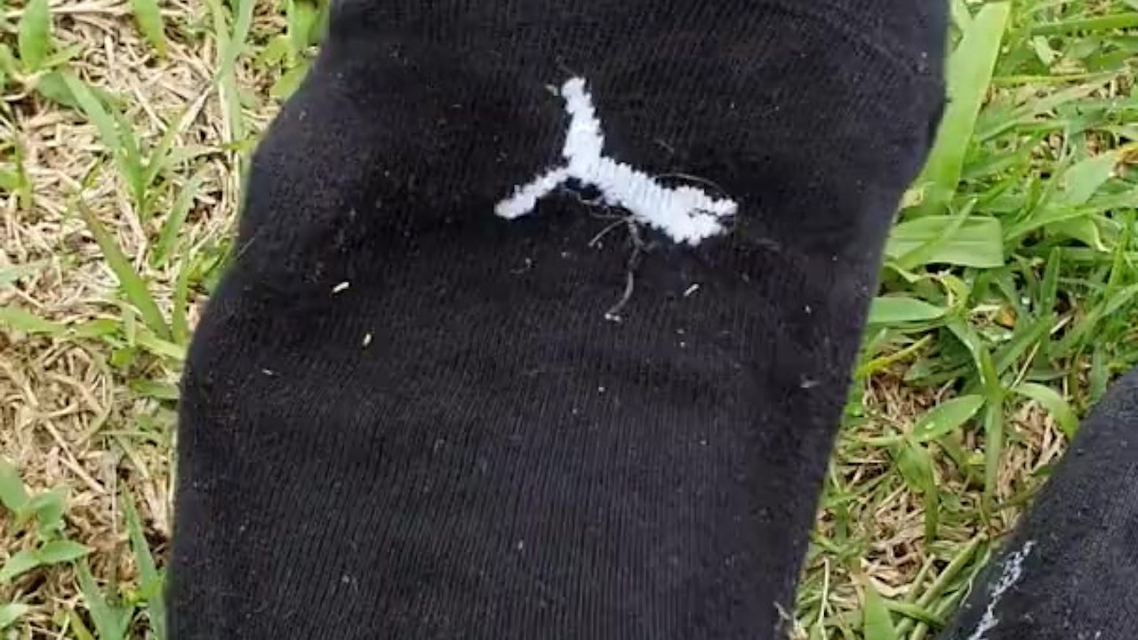 Hiker's Sweaty Feet Worshiped After Long Hike