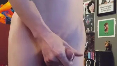 Femboy in Thigh Highs Cums Hard