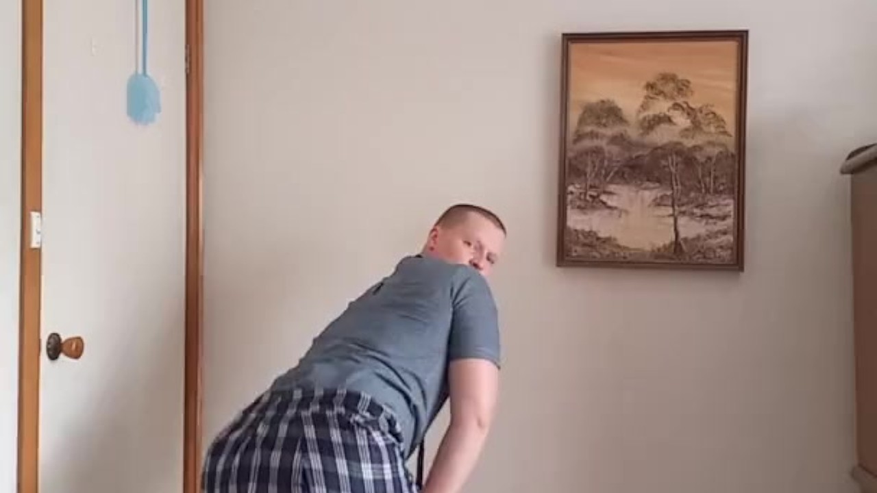 Teen Boy Wears School Girl Uniform for Fetish Play