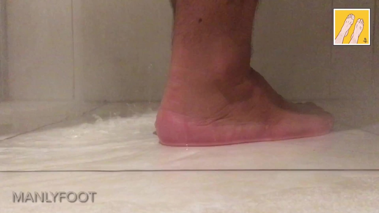 Stinky Feet Washed in Shower