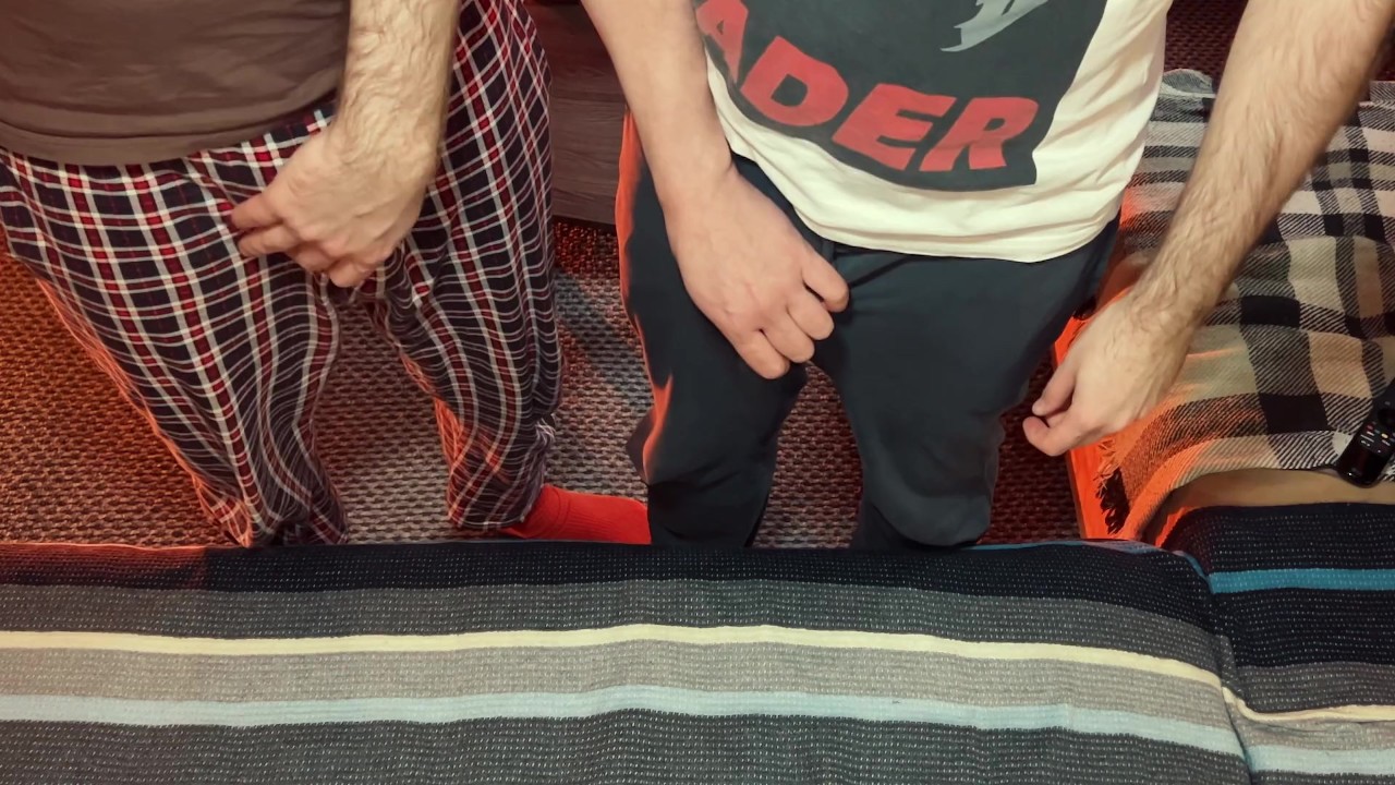Hairy Men Jerk Off, Cum on Face in POV