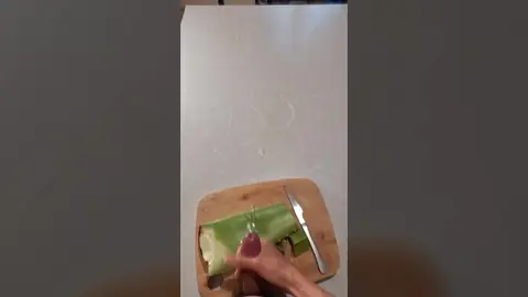 Guy Masturbates with Aloe Vera Lube, Ejaculates