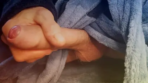 Hairy Daddy Tease in Bathrobe