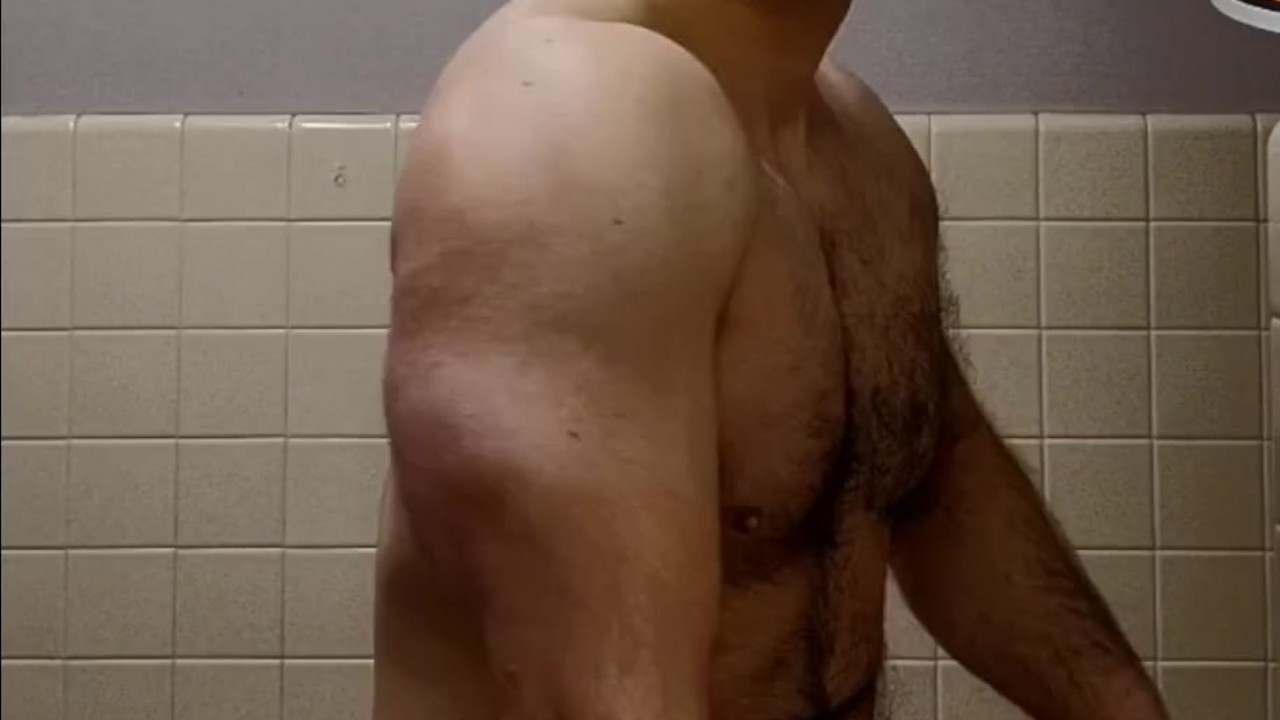 Hairy Muscle Bear Shows Off Physique