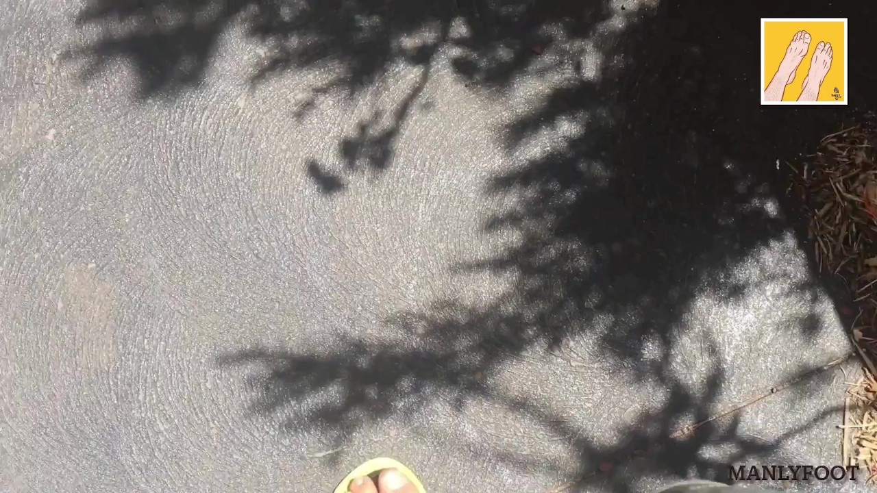 Tribute Foot Worship with Black & Gold Flip Flops