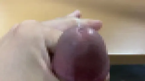 Japanese Stud Shoots Thick Cum from Glans