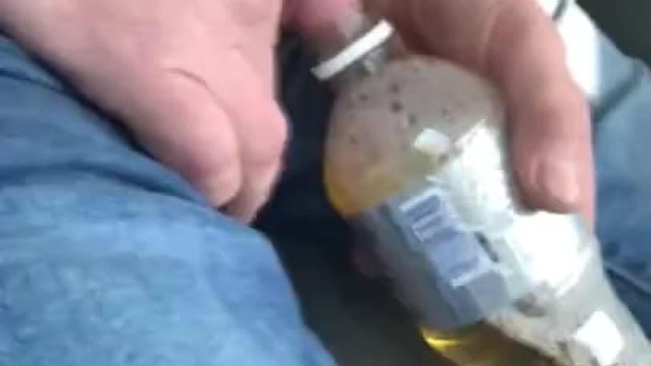 Guy Pisses in Truck for Fetish Fun