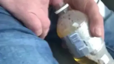 Guy Pisses in Truck for Fetish Fun