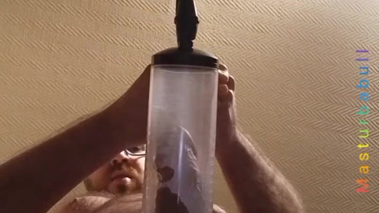 Gay Guy Uses Vacuum Pump on His Erect Penis
