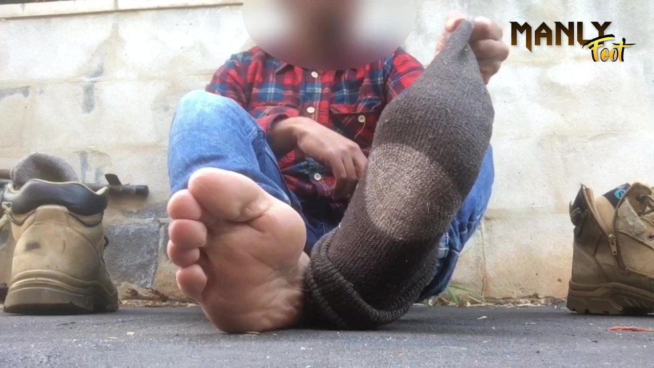 Rugged Men in Boots & Jeans Enjoy Foot Play