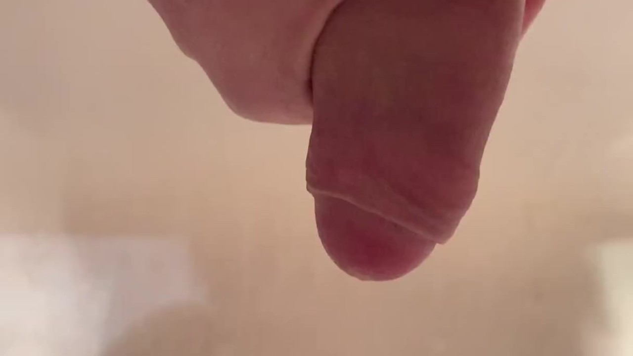 Guy Jerks Off Fat Dick in Bathroom