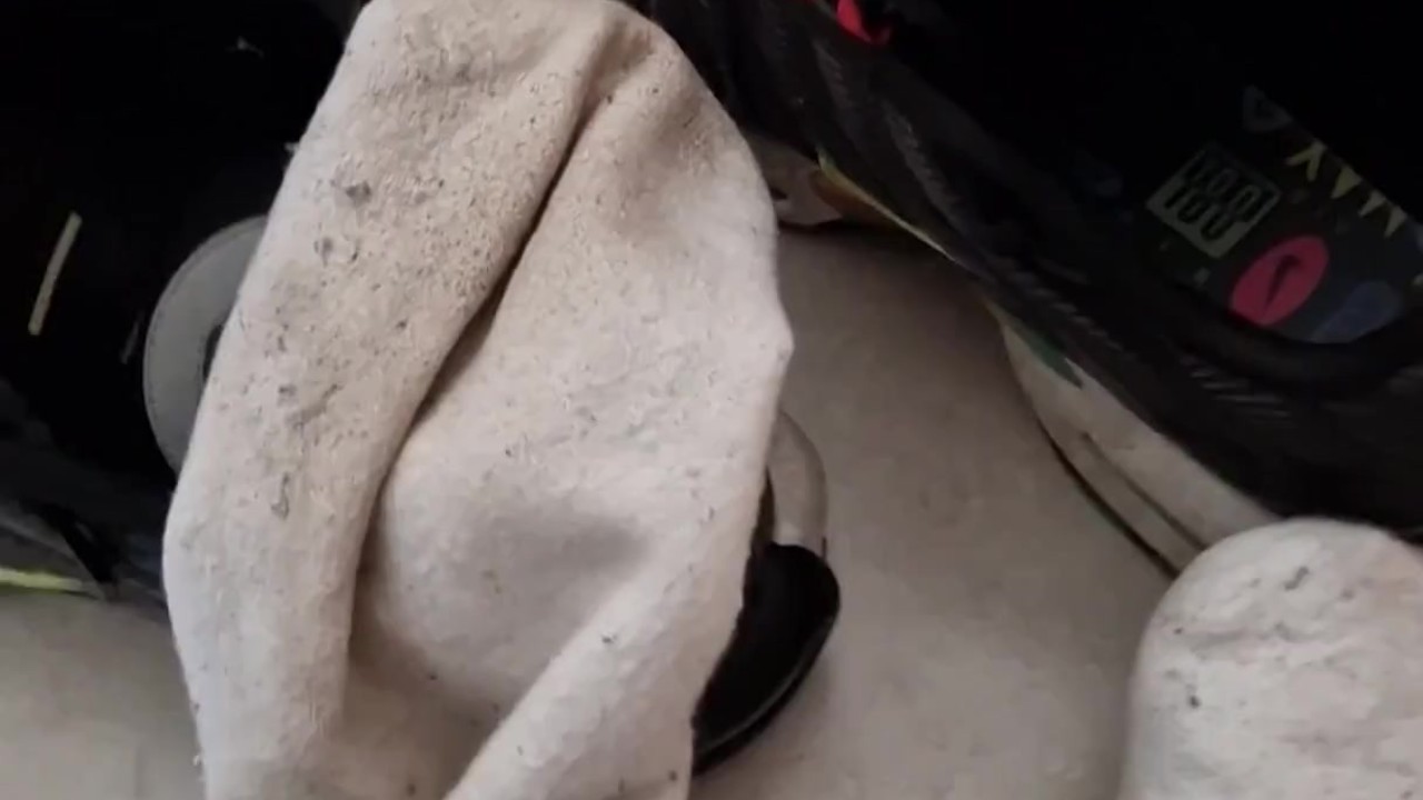 Guy Jerks Off in Nike Shoes and Socks