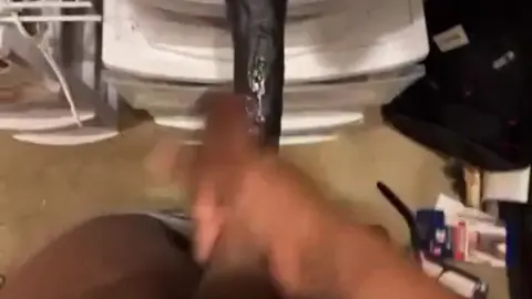 Black Guy Covers Huge Dildo in Cum