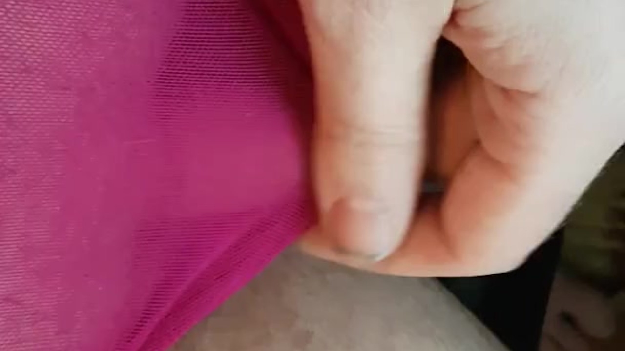 Guy Touches Himself Through Panties