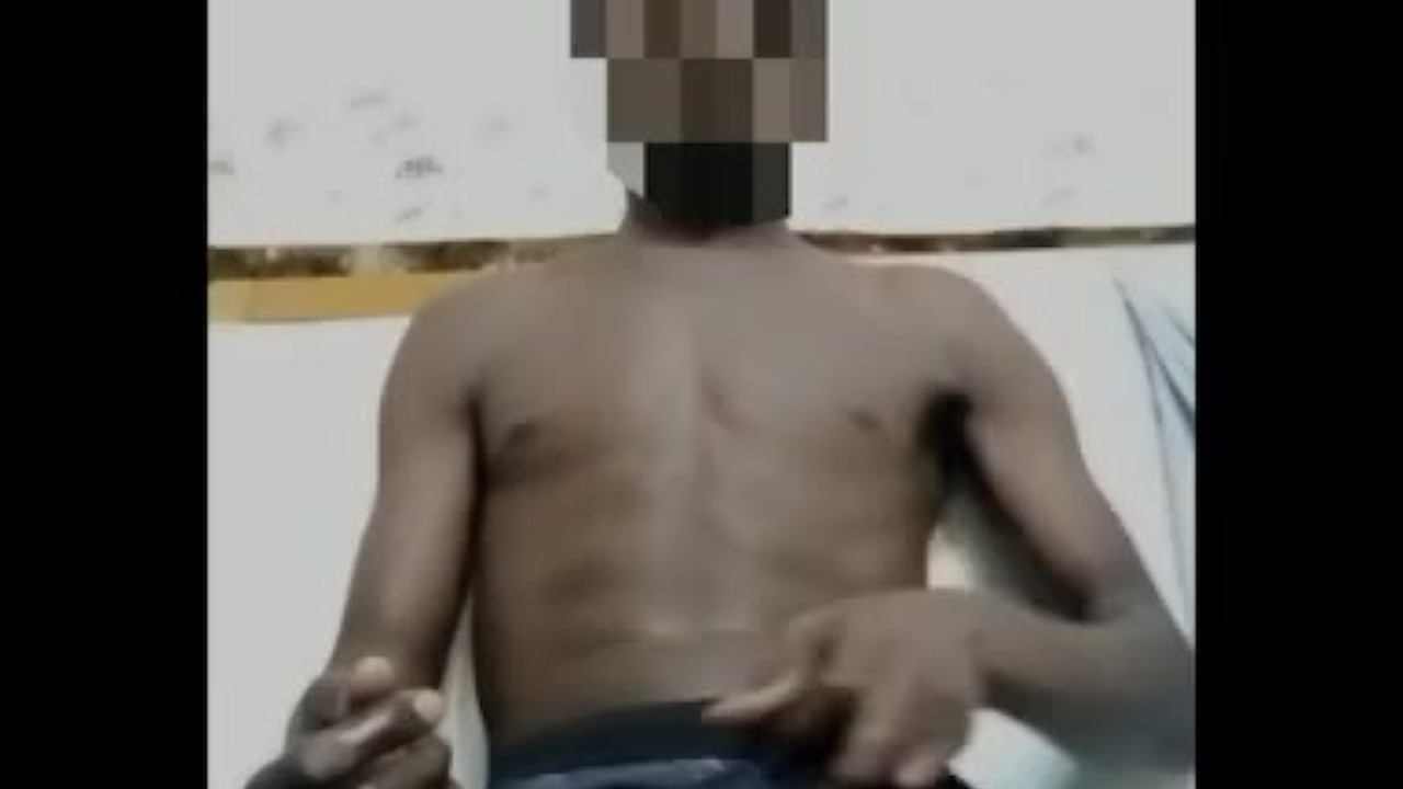 Guy Caught Masturbating by Friend Gets Embarrassed