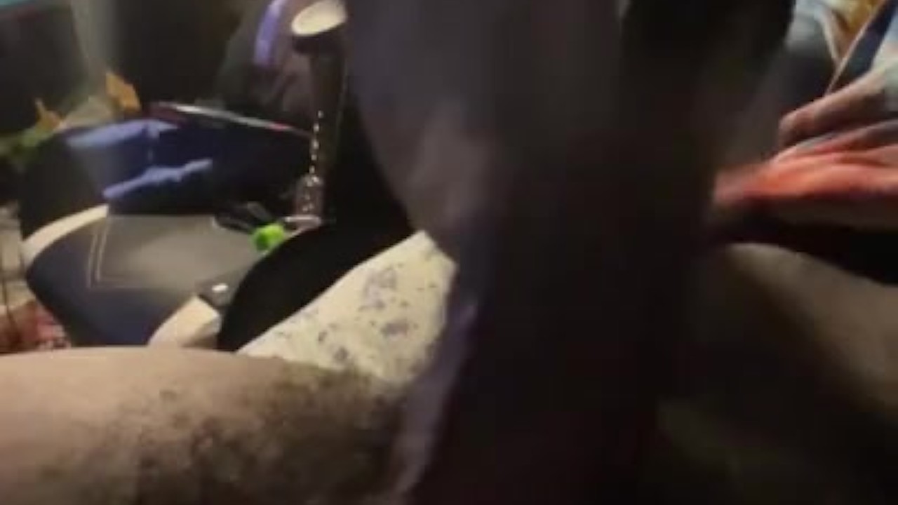 Guy Cums Using Fleshlight with Black Dick