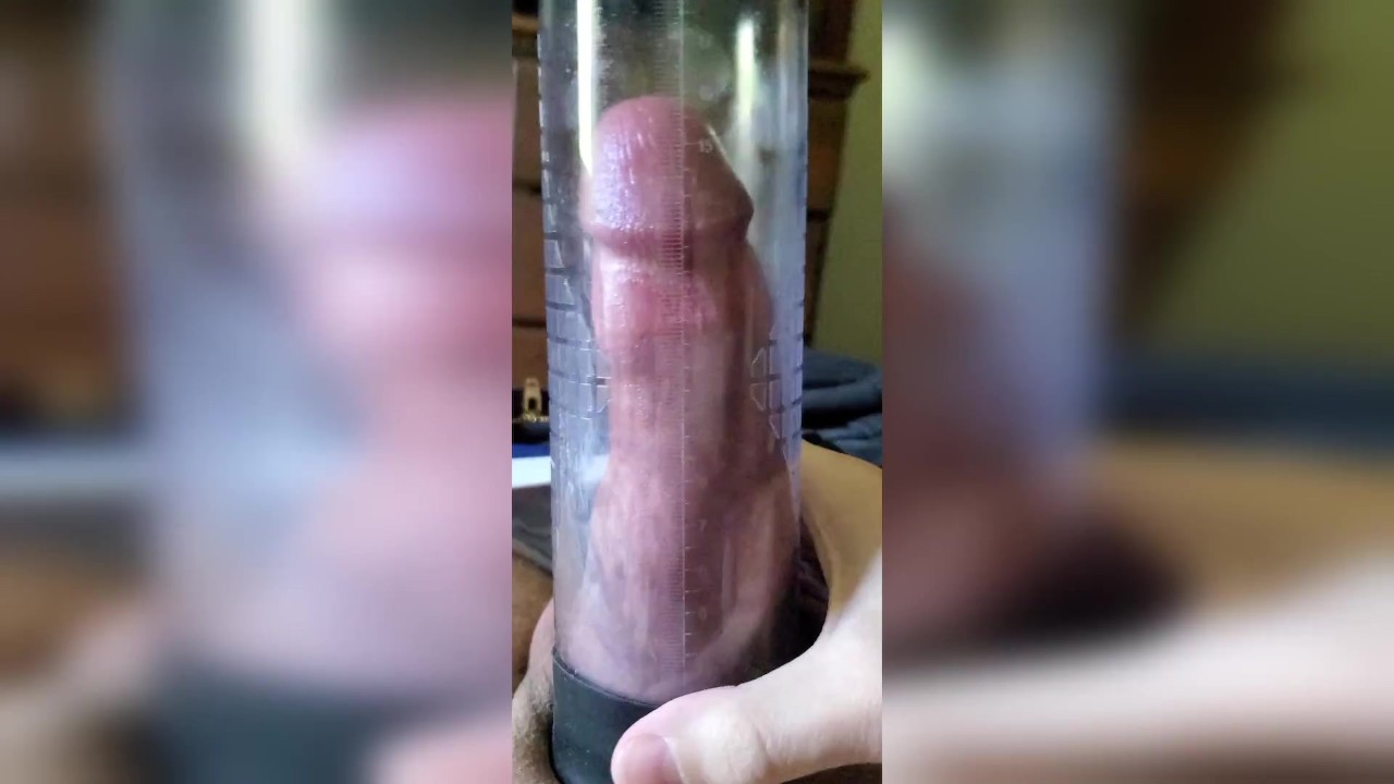 Guy Uses Cock Pump for Intense Milking Session