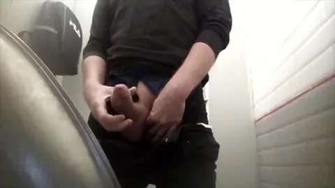 Guy Masturbates in Toilet and Cums