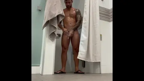 Gym Shower Sex with Muscular Jock